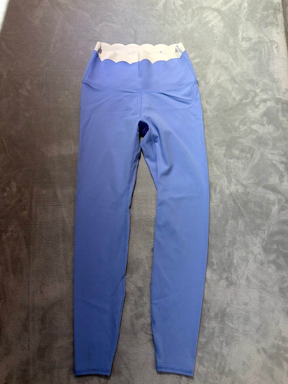 JoyLab Scallop Detail High Rise 7/8 Leggings Iceberg Blue Womens Extra Small XS